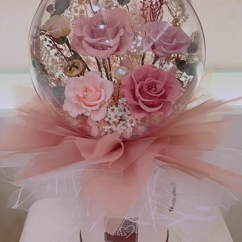 波波求永生花.开幕.生日.居家布置.新居落成. - 干燥花/捧花 - 植物．花 粉红色