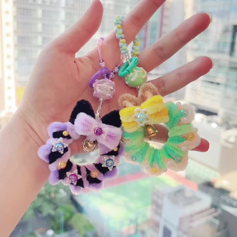 原創祈願花環掛件 - 胸针 - 其他材质 绿色