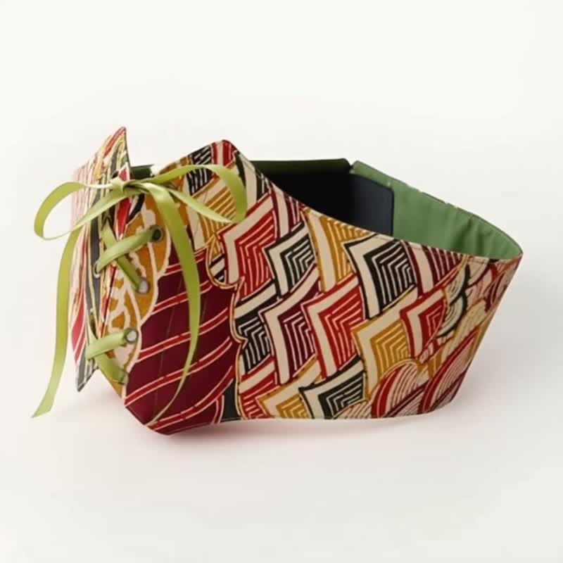 日本古董袋带改制束腰腰封, 丝绸和服带 Corset Belt 手工制作 SM - 皮带/腰带 - 丝．绢 多色