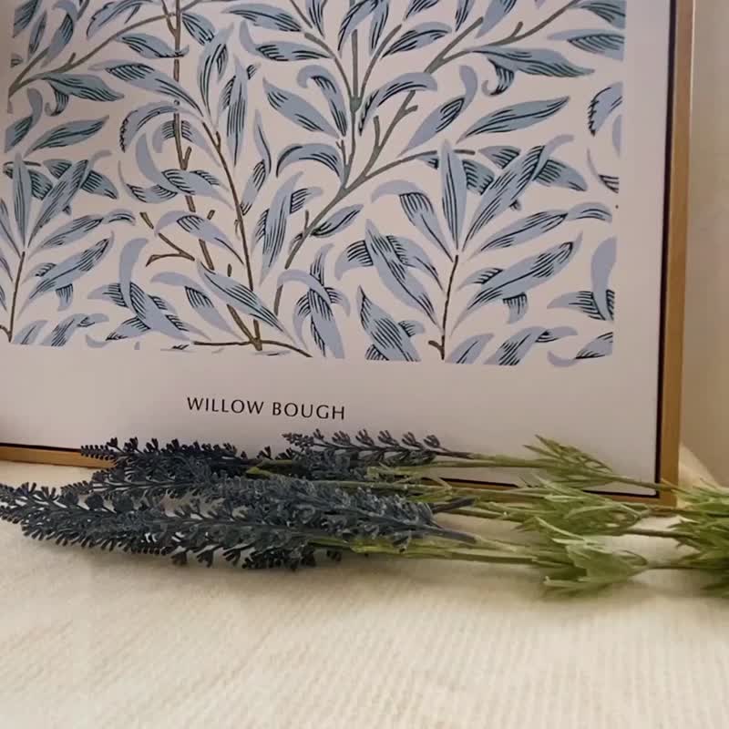 William Morris 柳枝 - 威廉莫里斯蓝色柳枝挂画/装饰画/开店送礼 - 海报/装饰画/版画 - 棉 蓝色