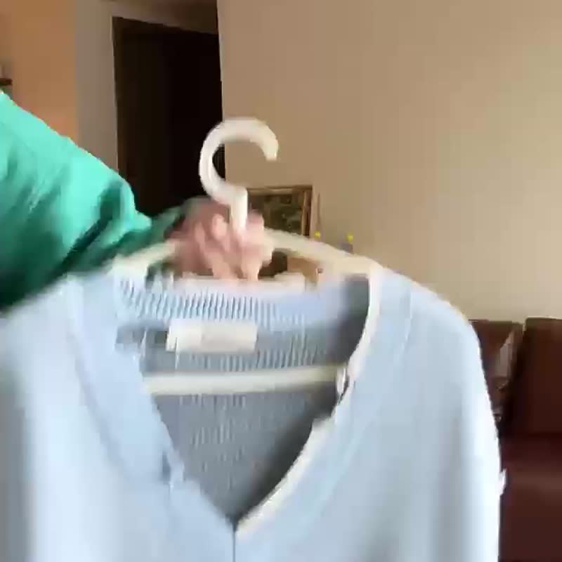 情侣毛衣背心 男士小熊V领马甲针织衫 - 男装针织衫/毛衣 - 棉．麻 蓝色