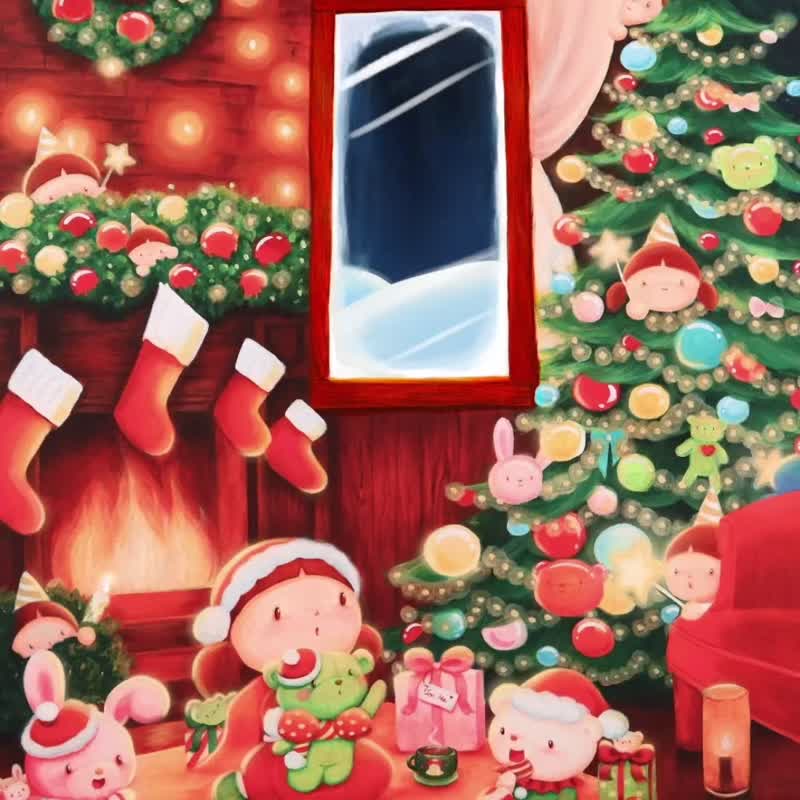 Silent Christmas Wish 明信片 | X'MAS Postcard - 卡片/明信片 - 纸 多色