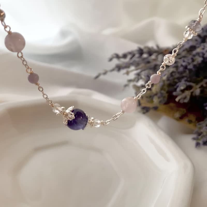 阿曼希欧斯—萤石 紫水晶 碧玺 堇青石 白水晶 - 手链/手环 - 水晶 