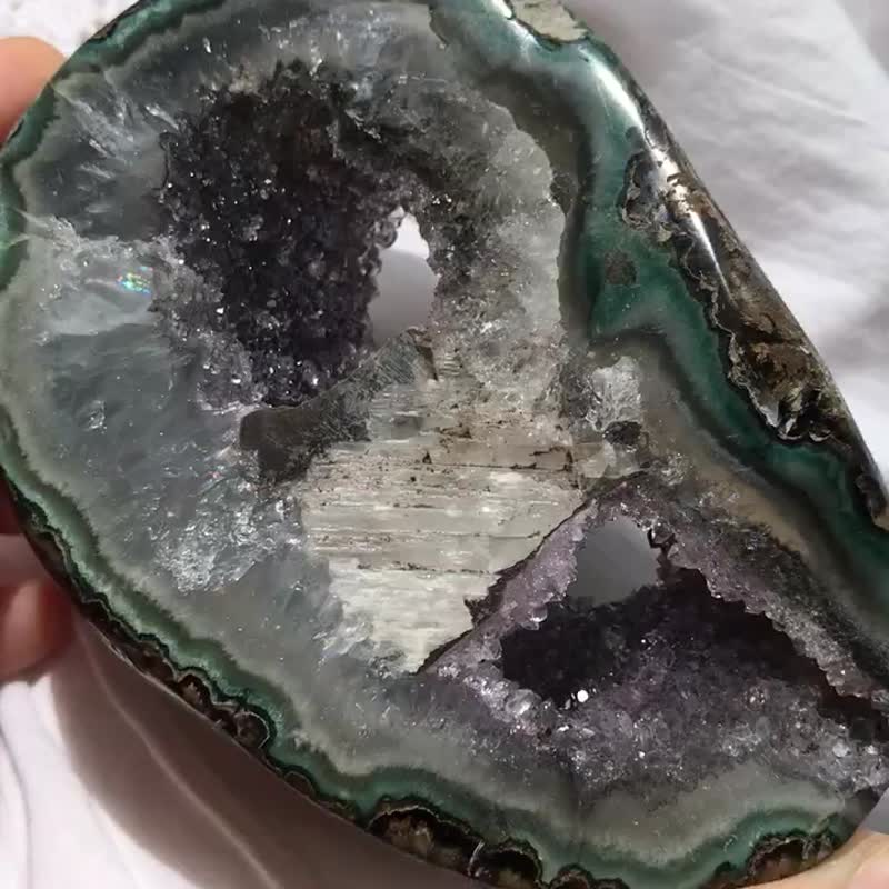 巴西 紫水晶 紫晶簇 紫晶洞 矿标 水晶簇 水晶原矿 摆设 原石 - 摆饰 - 水晶 紫色