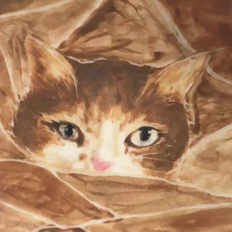 猫019 若隐若现 20.4 x20.4 x H 2.8cm - 盘子/餐盘/盘架 - 陶 