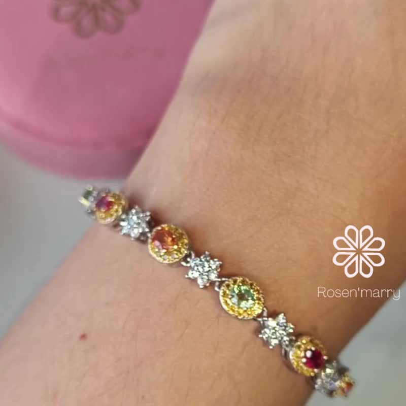 Sengia Sapphire 925 Sterling Silver Bracelet - 手链/手环 - 纯银 多色