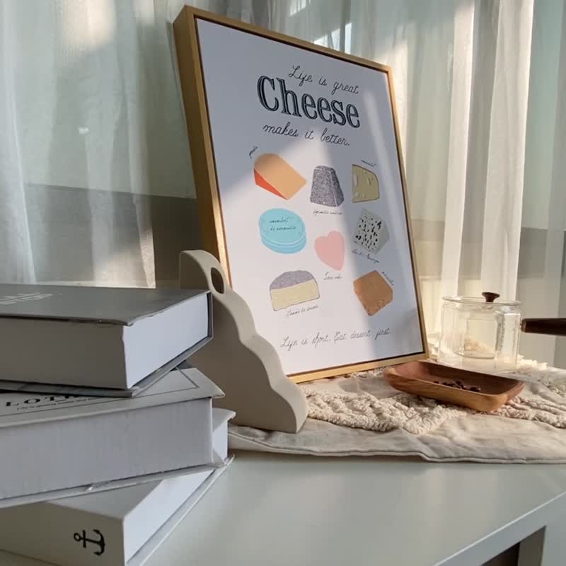 Life is Great with Cheese - 厨房装饰/居家情境布置/工作室 - 海报/装饰画/版画 - 其他材质 多色