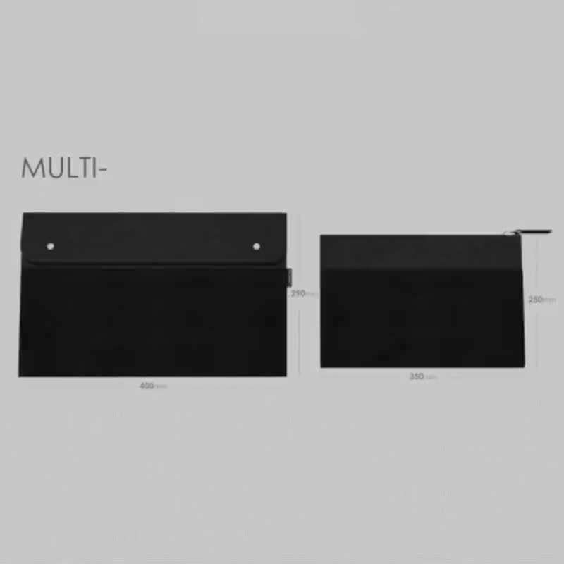 多功能公事包 - 公文包/医生包 - 羊毛 黑色