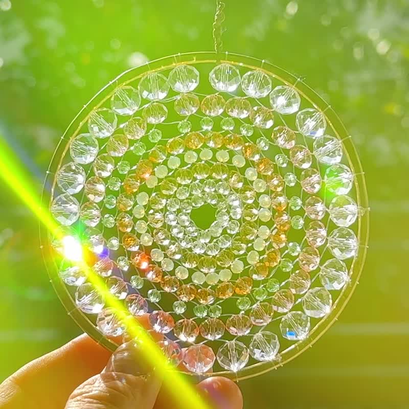 光的疗愈艺术/温柔的粉红光曼陀罗太阳捕手 - 其他 - 玻璃 粉红色