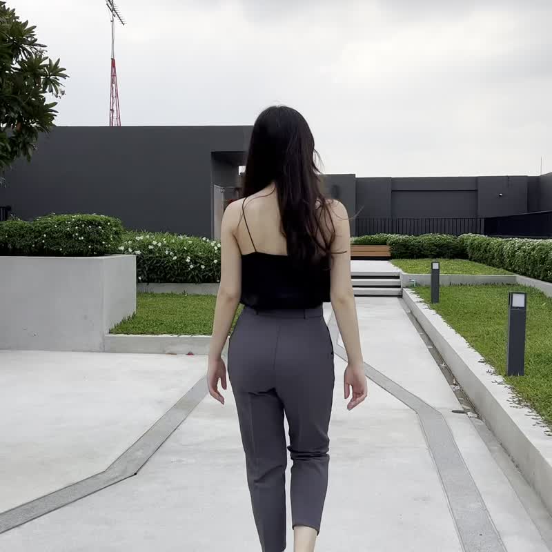 Billie Slim 修身裤 | 灰色| 畅销 | 上班及休閒 - 女装长裤 - 环保材料 灰色