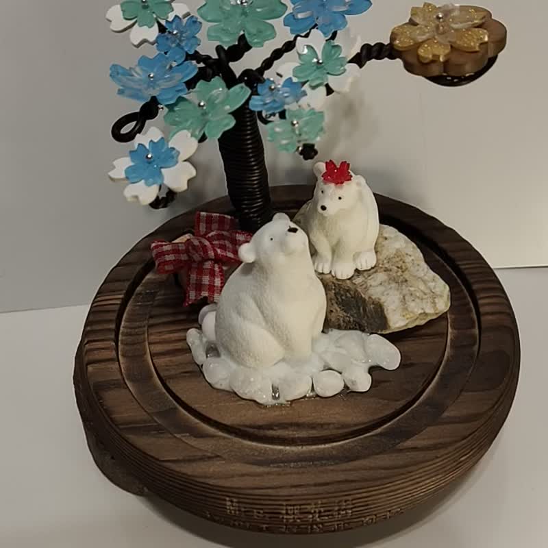 妈妈慰-北极熊 - 摆饰 - 木头 