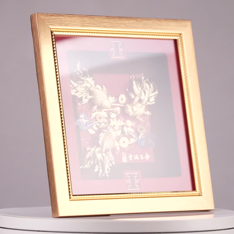 金玉满堂金箔画 | 生日祝寿结婚退休吉祥艺术摆饰推荐 - 海报/装饰画/版画 - 24k 金 金色