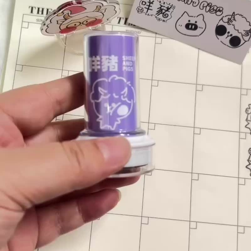 打工仔暗黑治愈系—挨打羊仔 光敏印章可订制 - 印章/印台 - 塑料 黑色