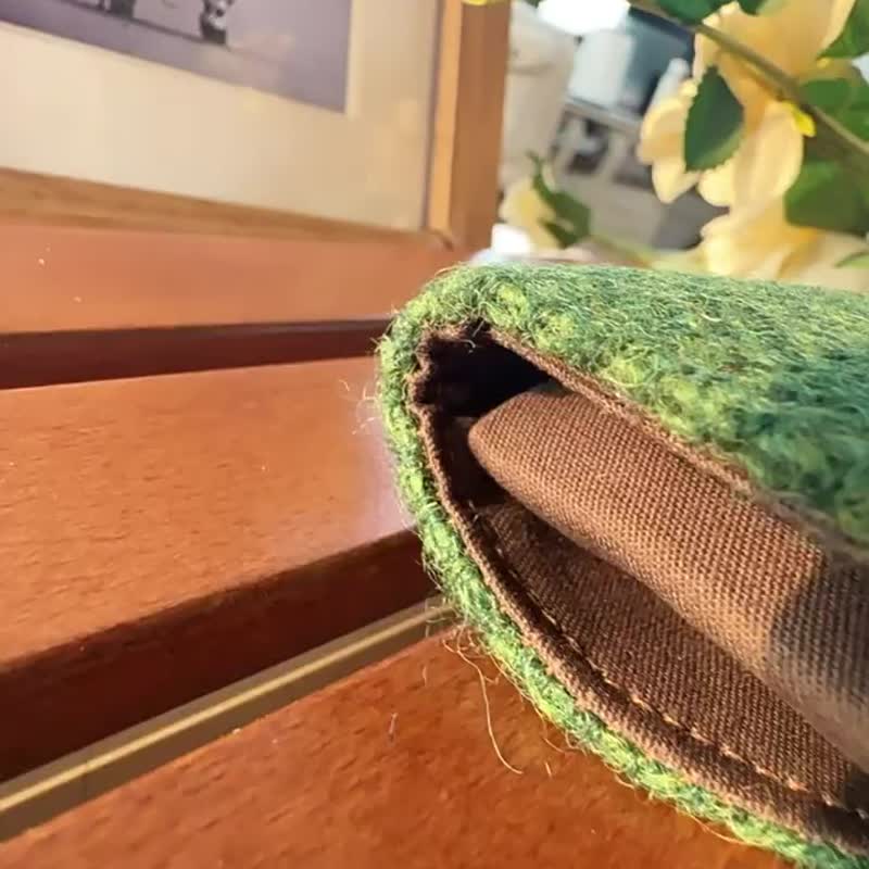 哈里斯粗花呢折叠卡包Harris tweed手工小钱包复古随身迷你零钱包 - 零钱包 - 羊毛 