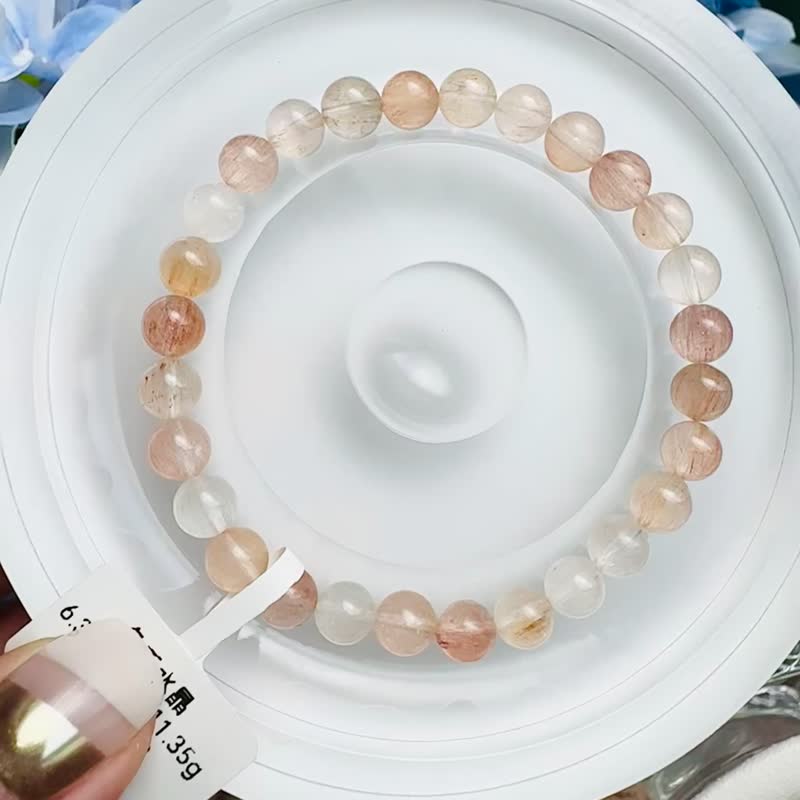 小精品拉丝气质彩兔毛水晶6.3-6.6mm11.35g细丝星闪气质首选 - 手链/手环 - 水晶 多色