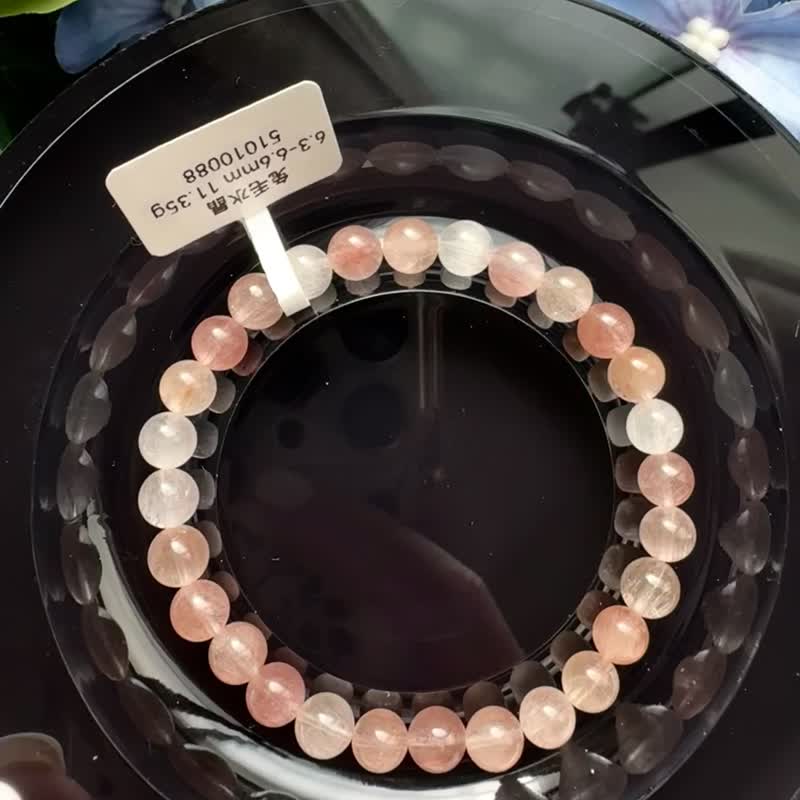 小精品拉丝气质彩兔毛水晶6.3-6.6mm11.35g细丝星闪气质首选 - 手链/手环 - 水晶 多色