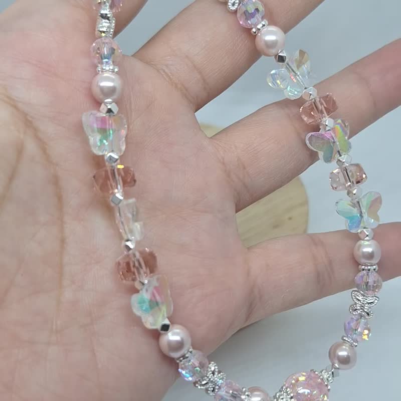 奥地利水晶/贝珠/海蒂珠手机链 - 钥匙链/钥匙包 - 半宝石 