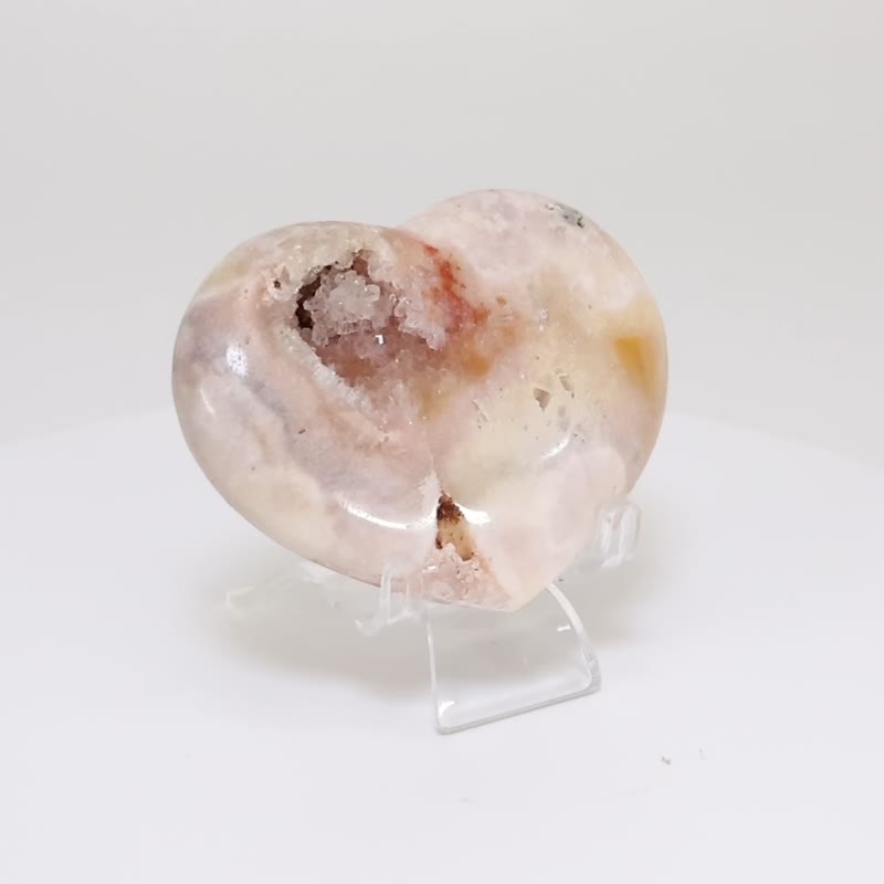 莫兰迪玛瑙爱心 680162 - 摆饰 - 水晶 粉红色