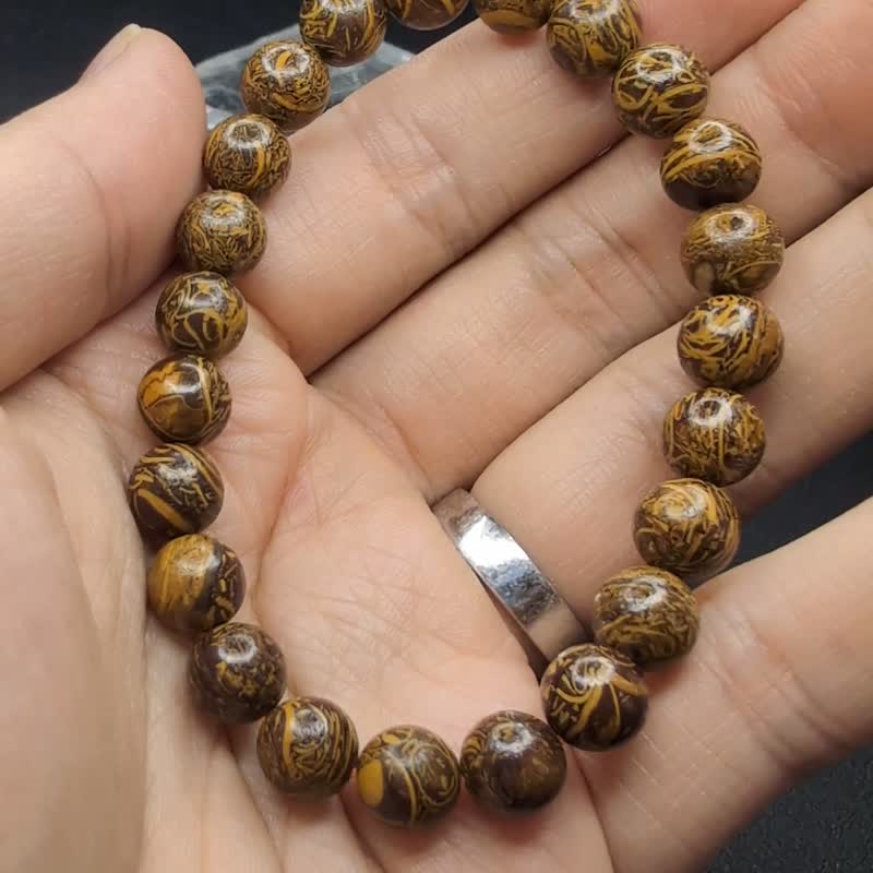 【订制品】金丝玉  8-18mm 天然水晶 - 手链/手环 - 水晶 黑色