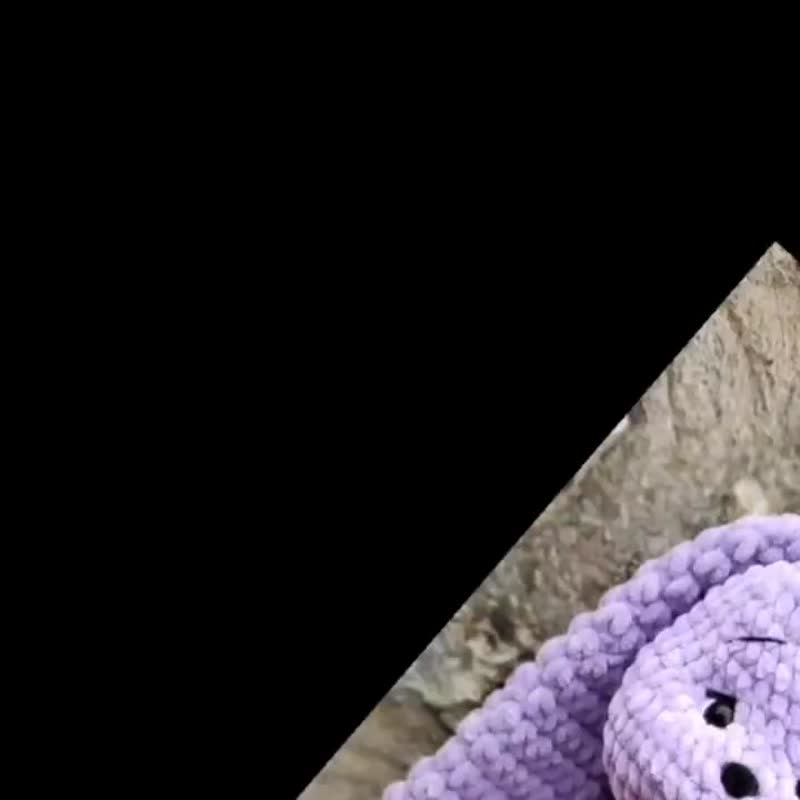 Bunny crochet amigurumi soft toy gift toy for girl for baby - 玩具/玩偶 - 塑料 紫色
