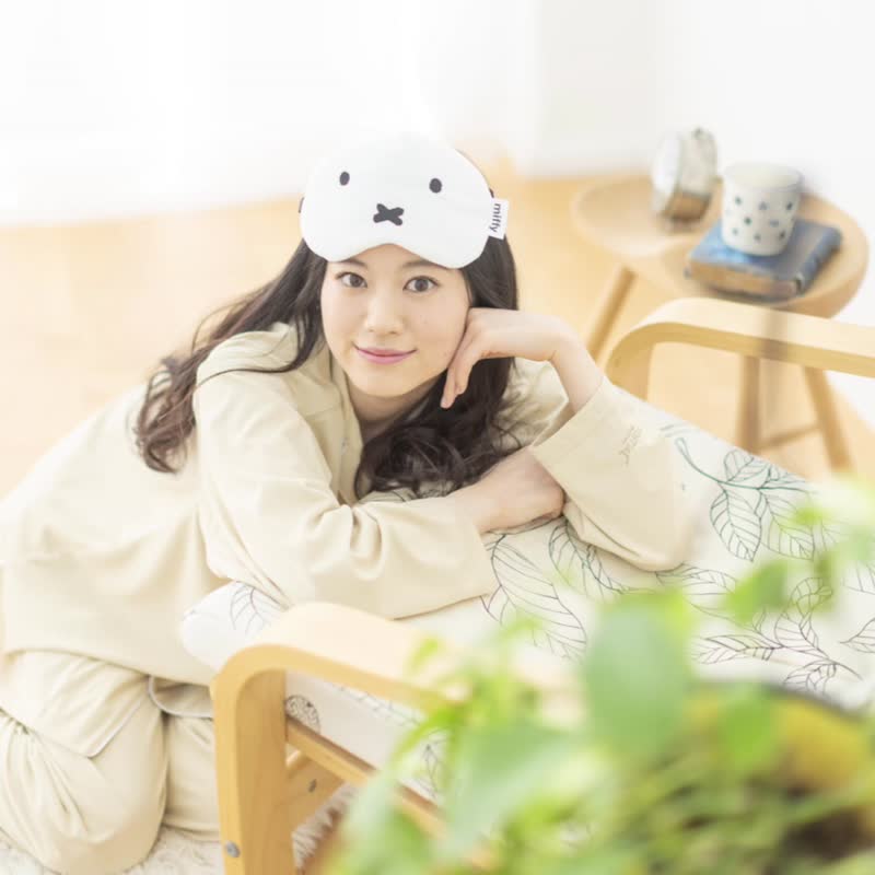 Pinkoi x miffy  miffy眼罩+收纳袋|免费礼品包装 - 眼罩 - 聚酯纤维 白色