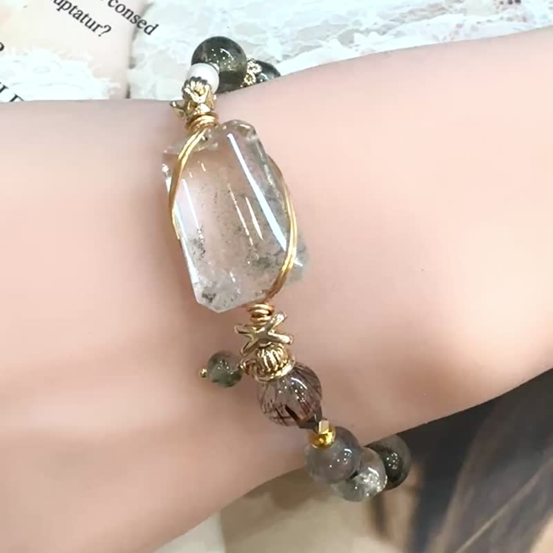 财富启动 绿幽灵设计 黑金超七 - 手链/手环 - 水晶 