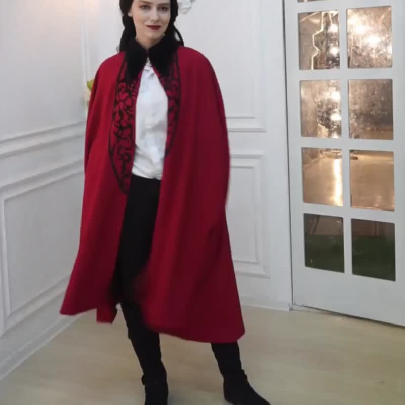 格里莎红披风 - 太阳召唤 角色扮演服装 - 晚装/礼服 - 聚酯纤维 红色