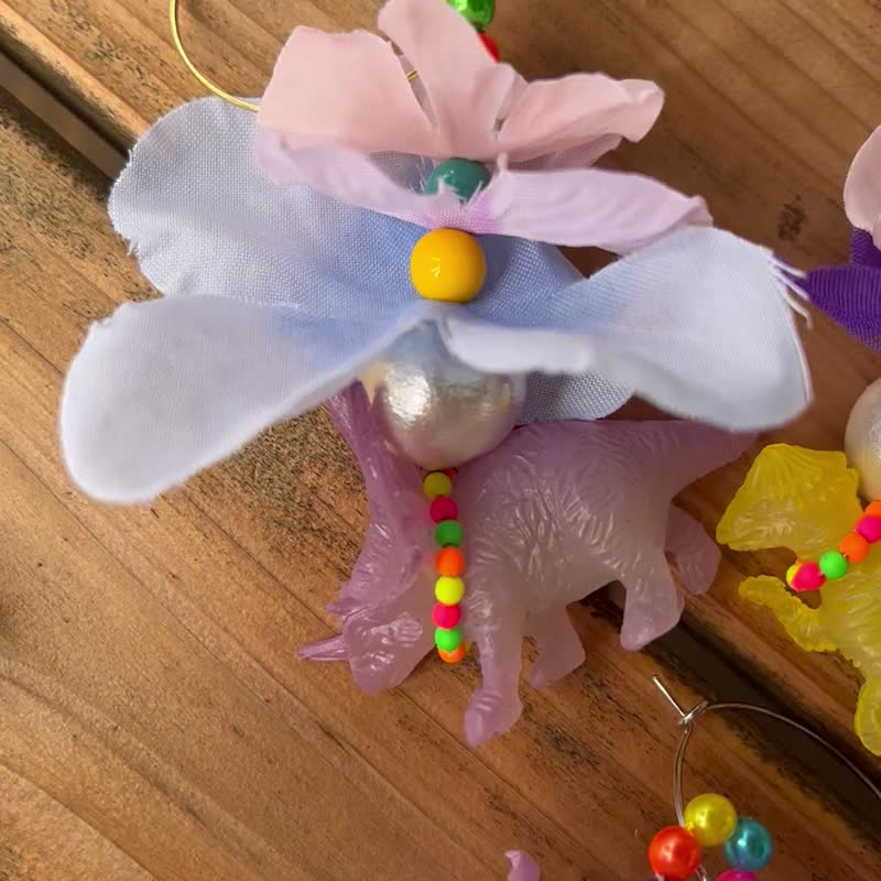 派对动物 - 耳环/耳夹 - 其他材质 多色