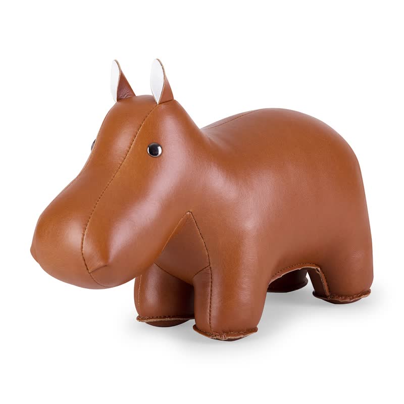 【北欧家饰 书挡】河马 Hippo 皮革摆饰 | 入厝礼物 生日礼物 - 摆饰 - 人造皮革 多色