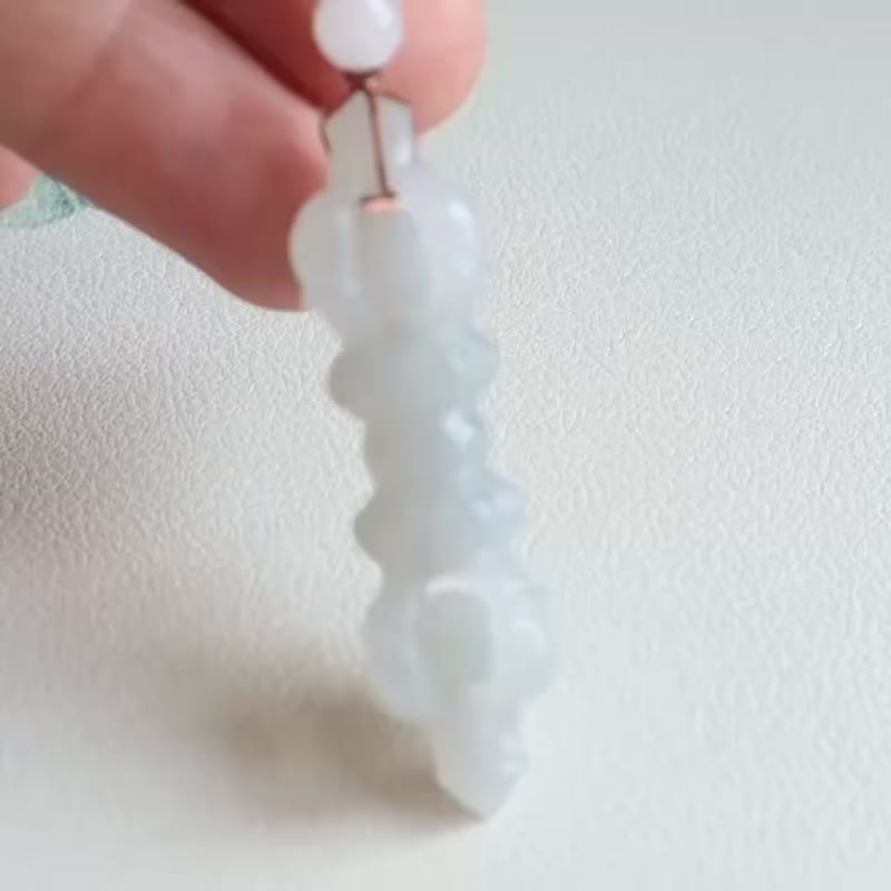 天然和田玉项链降魔杵金刚杵项链玉质油润雕琢精美 辟邪保平安 - 项链 - 玉石 