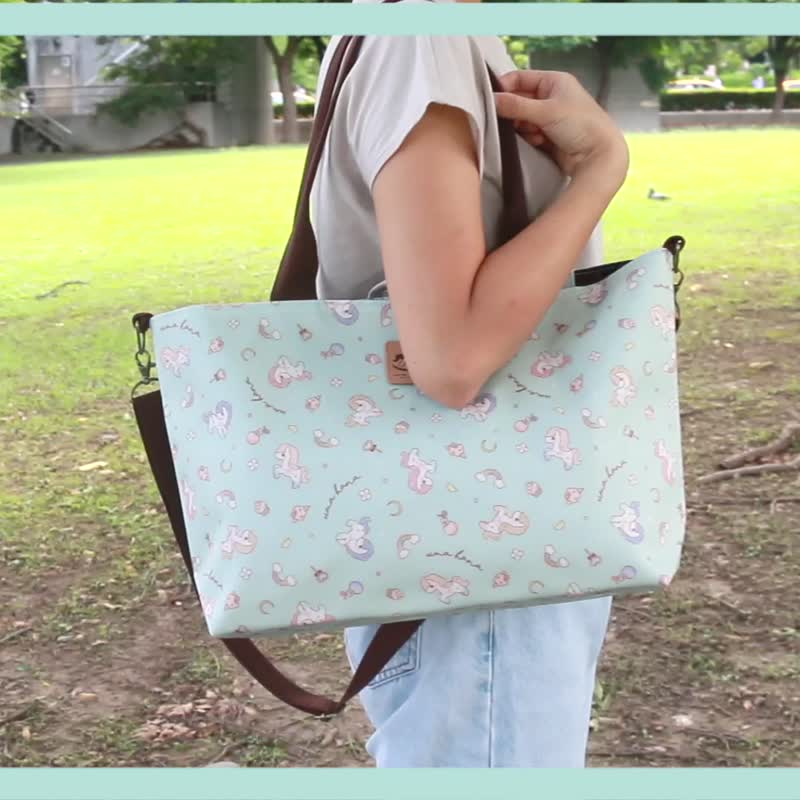 【富士山冰-横A4侧背包】台湾制造可横放A4侧背防水琴谱包 - 侧背包/斜挎包 - 防水材质 