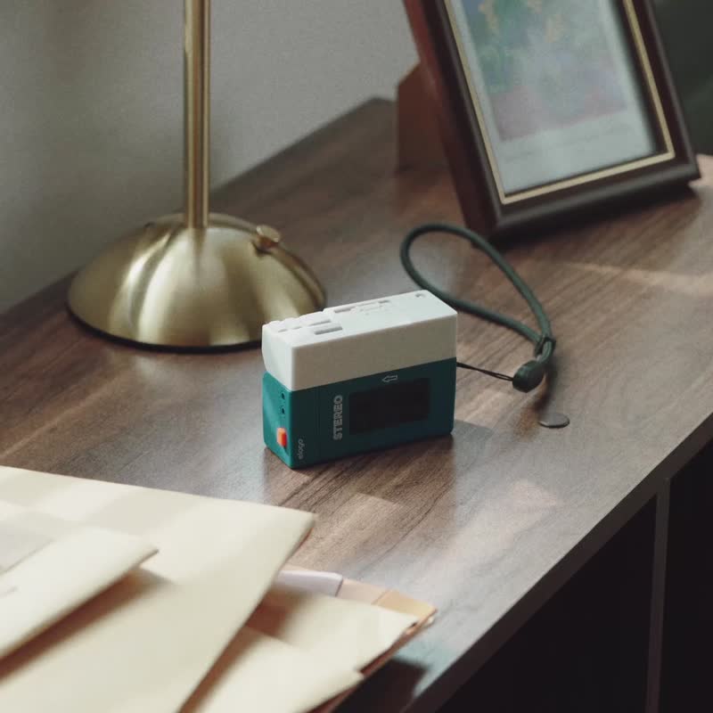 AirPods Pro 2卡带播放器耳机壳-复古蓝 - 耳机收纳 - 硅胶 蓝色