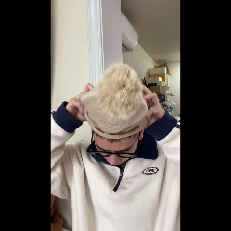 语罐头原创柴犬宠物保暖动漫卡通可爱滑雪扮演cos毛线帽冷帽礼物 - 围巾/披肩 - 其他材质 橘色