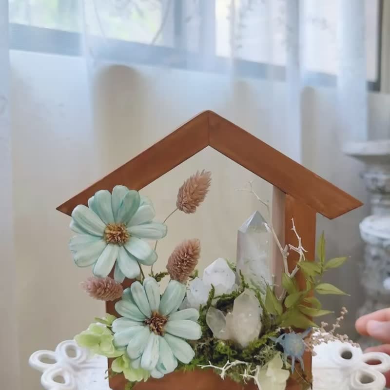 家的想像 白水晶簇 畅谈悠悠小屋。白水晶消磁 - 植栽/盆栽 - 水晶 蓝色