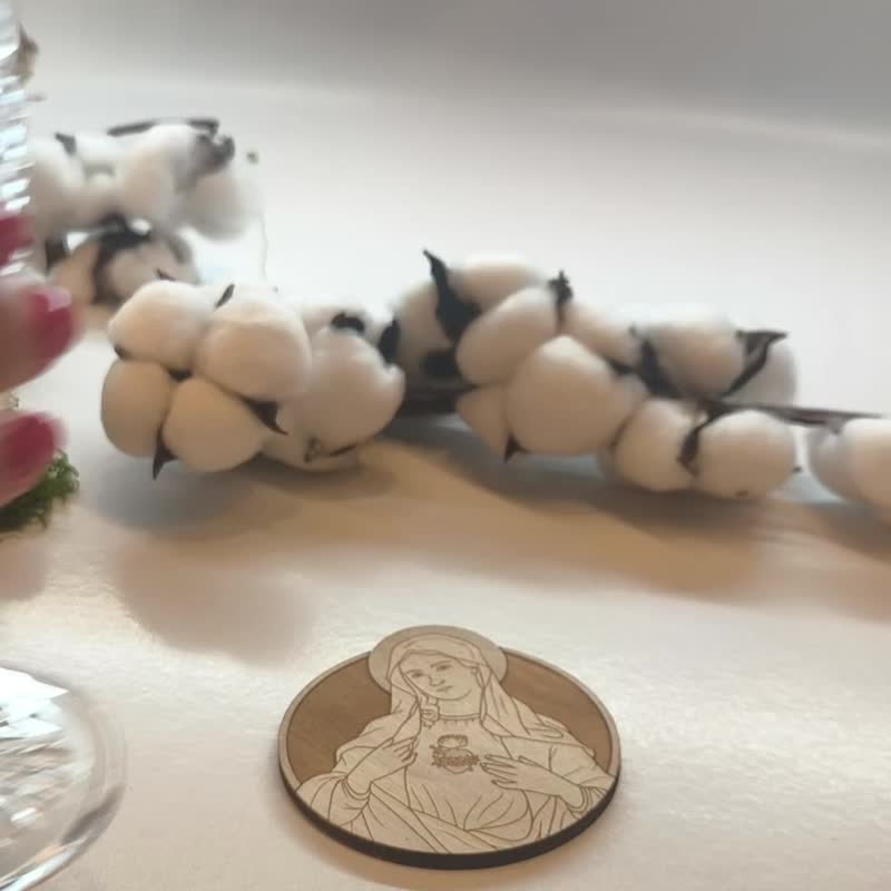宗教木质杯垫组 – 灵性与宗教象征木质杯垫 - 杯垫 - 木头 