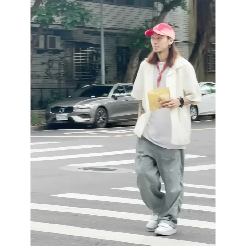 洗水渐变弯檐帽 - 帽子 - 棉．麻 黑色