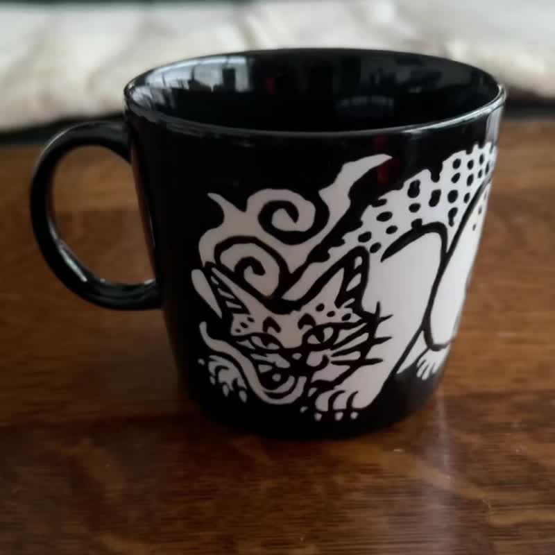 妖怪猫 马克杯 - 咖啡杯/马克杯 - 瓷 黑色