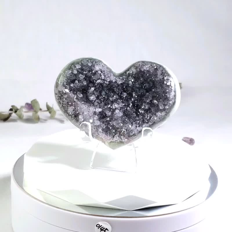 异象爱心水晶 520145  特殊二次结晶 能量更强更开运 - 摆饰 - 水晶 紫色