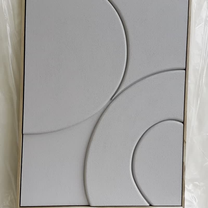 客厅、办公室的纹理墙面艺术、装饰画、石膏雕塑 - 墙贴/壁贴 - 压克力 灰色