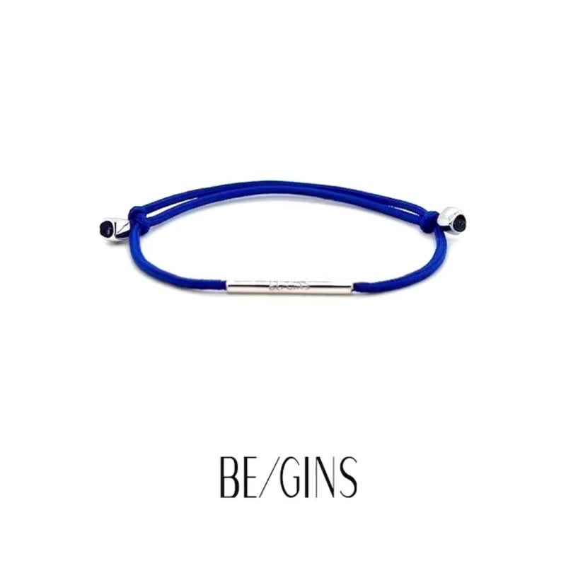 LA LIGNE 单圈绳链 蓝色 - 手链/手环 - 纯银 蓝色