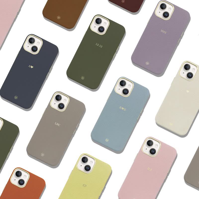 iPhone 17 手造皮革MagSafe定制化真皮革防摔手机壳 磁吸 16 15 - 手机壳/手机套 - 真皮 蓝色