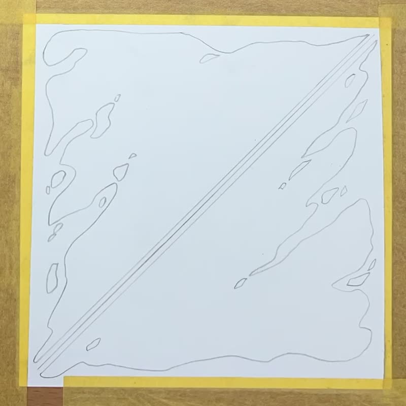 纯手绘禅绕明信片-切线(可选色) - 卡片/明信片 - 纸 多色