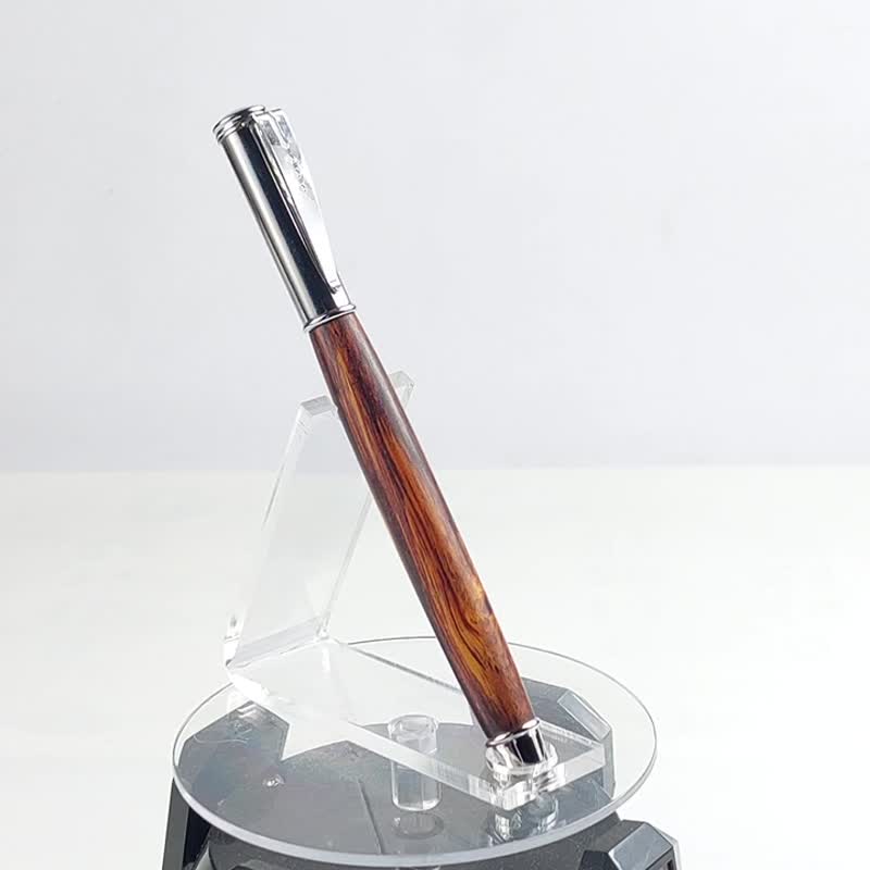 降真香拔盖钢珠笔 /手工钢珠笔/KOBE手工笔 - 钢珠笔 - 木头 咖啡色