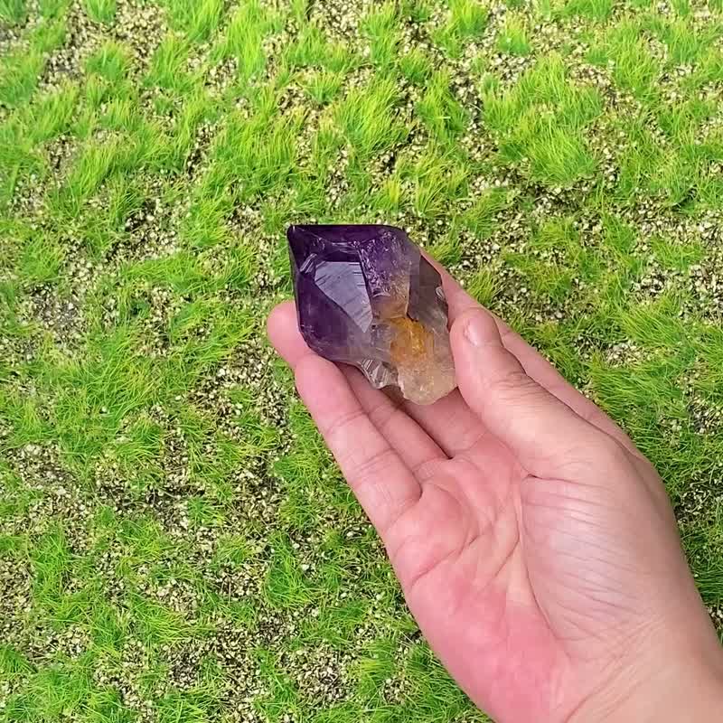 能量矿石-带彩紫水晶骨干 冥想 疗愈 避邪化煞 吸收负能量 - 其他 - 水晶 紫色