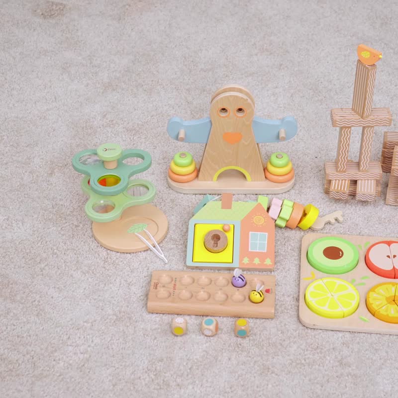 蒙式学习趣味门锁【益智启蒙积木 适合18个月以上】 - 玩具/玩偶 - 木头 多色