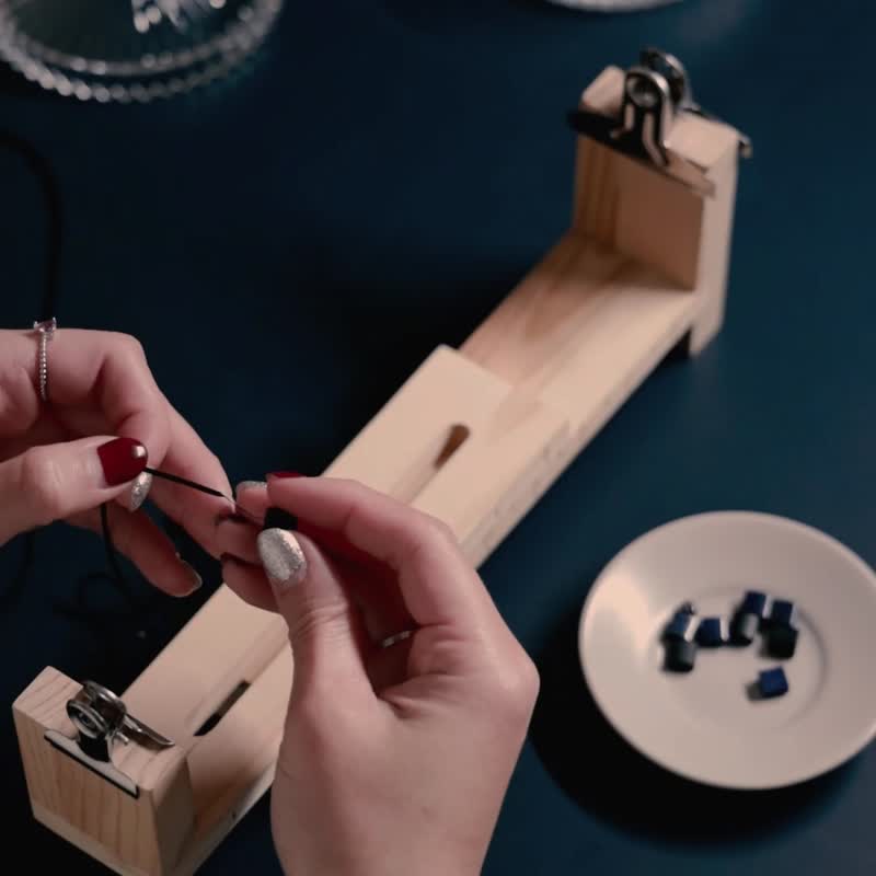 【NOUVELLE】Azure Radiance | 青金石。黑玛瑙手链 - 手链/手环 - 水晶 