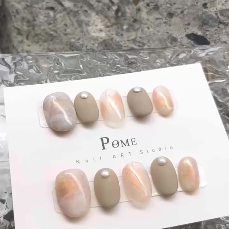 手工穿戴甲 | 轻舞 | 短甲型下单区 - 其他 - 其他材质 卡其色