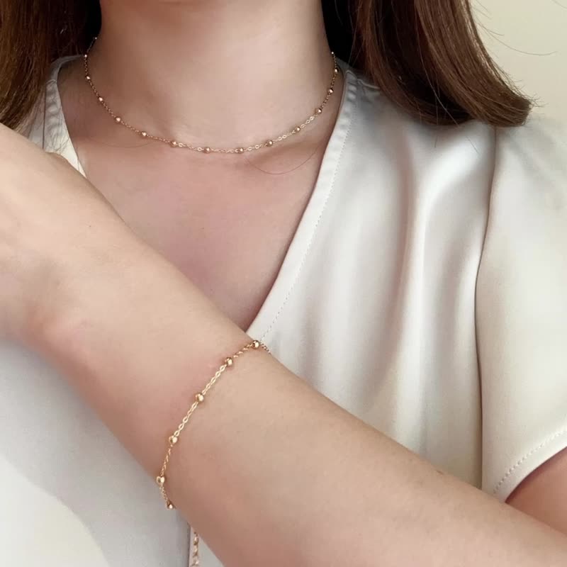 Dots 圆珠手链 | 纯银 | 包邮 | Belinda轻珠宝 - 手链/手环 - 其他金属 金色