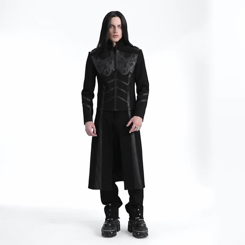 赛博庞克祭司超能仪式外套 / 可拆卸 / 两穿式 / 长外套 / 短外套 - 男装外套 - 其他材质 黑色