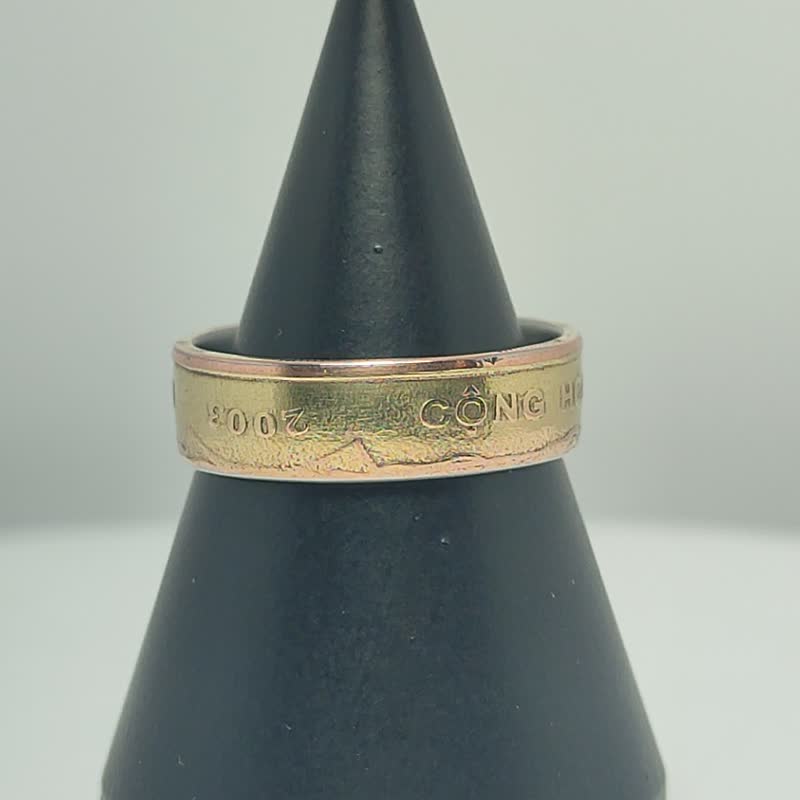 越南钱币戒指 2000 盾 2003 年，越南男款戒指，越南真币戒指 - 戒指 - 其他金属 